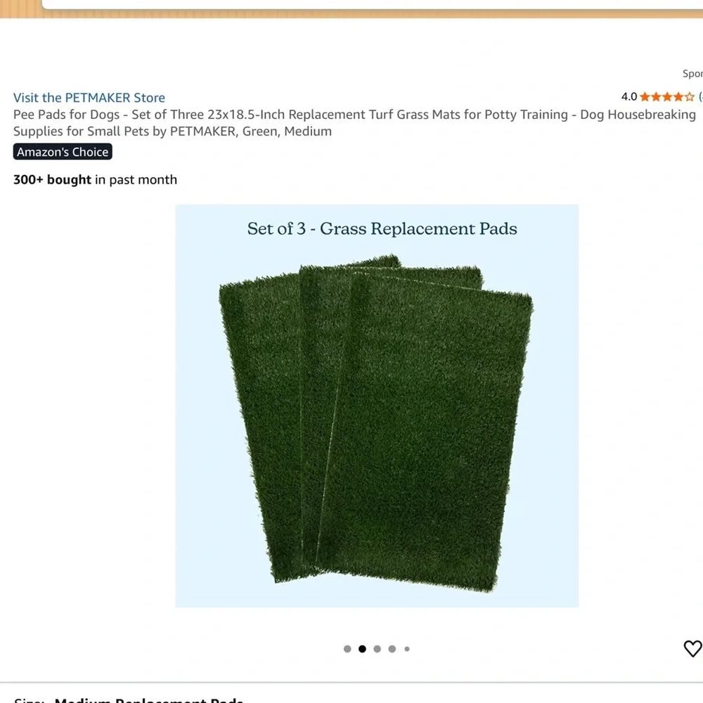 NWT Petmaker Turf Grass Pee Pads for Dogs